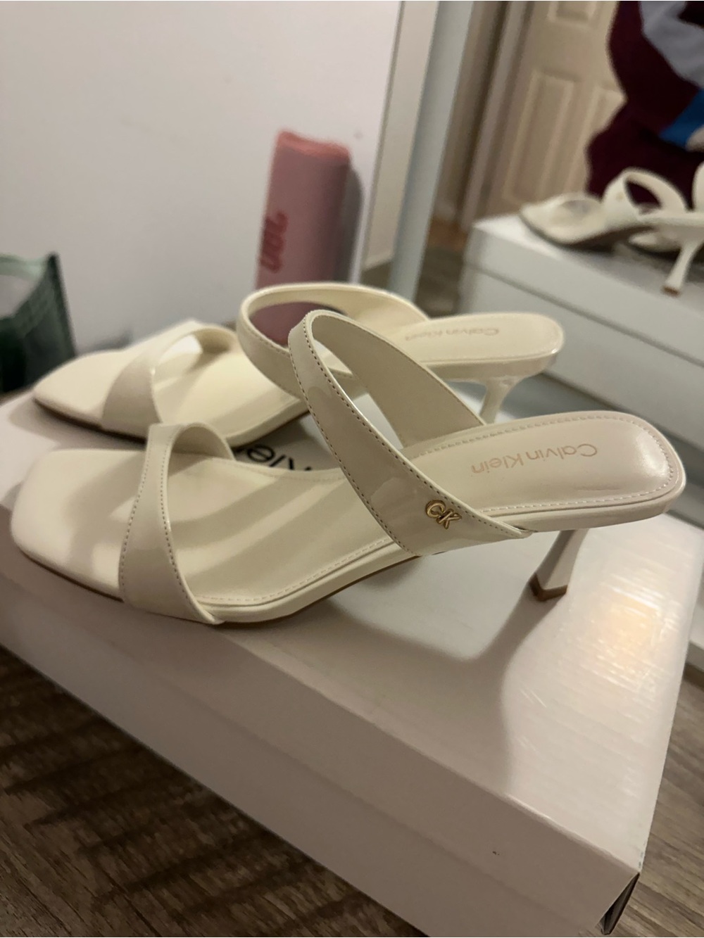 White Calvin Klein Heels